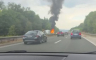 Gori kamp-kućica na auto-putu u Hrvatskoj, kilometarske kolone (VIDEO)