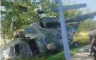 Ruski vojni helikopter se srušio na cestu (VIDEO)
