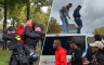 Neredi nakon presude Tačiju: Demonstranti na policijskim vozilima (FOTO/VIDEO)